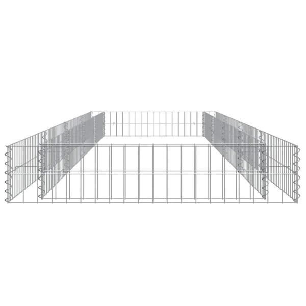Gabionen-Hochbeet Verzinkter Stahl 400x100x20 cm