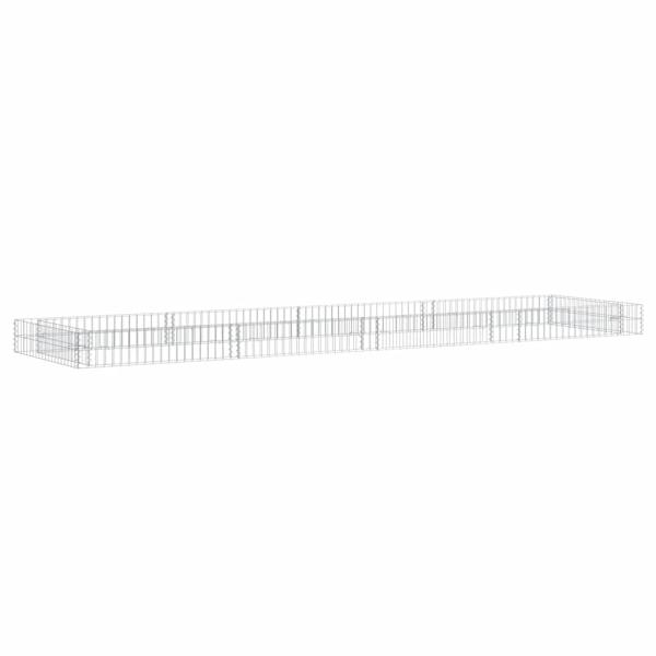 Gabionen-Hochbeet Verzinkter Stahl 400x100x20 cm