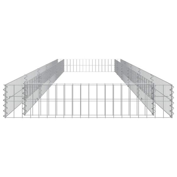 Gabionen-Hochbeet Verzinkter Stahl 500x100x20 cm