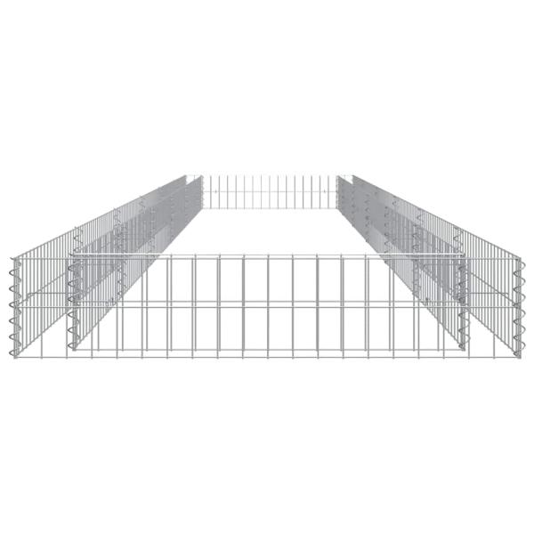 Gabionen-Hochbeet Verzinkter Stahl 600x100x20 cm