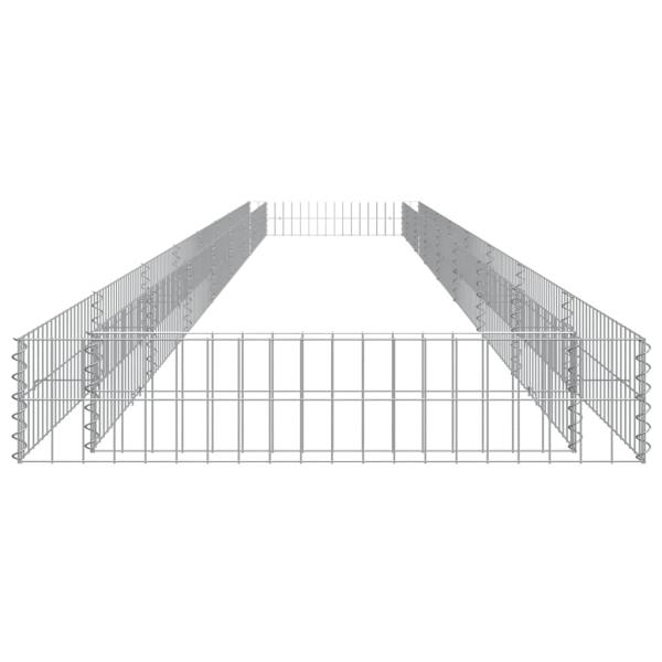  Gabionen-Hochbeet Verzinkter Stahl 800x100x20 cm