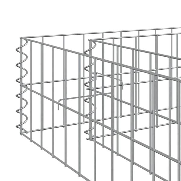  Gabionen-Hochbeet Verzinkter Stahl 800x100x20 cm