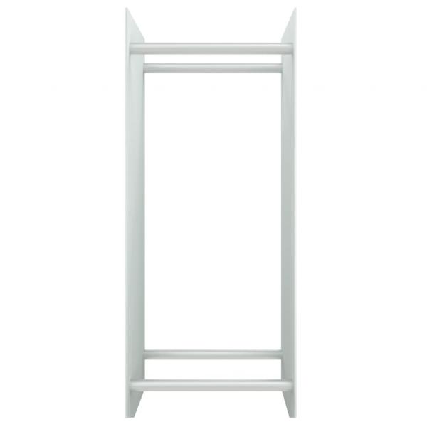 Brennholzregal Weiß 40x35x100 cm Hartglas