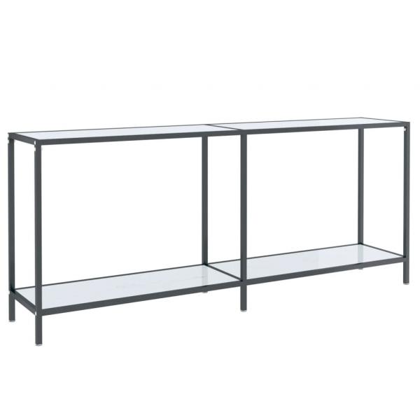 Konsolentisch Weiß 180x35x75,5 cm Hartglas