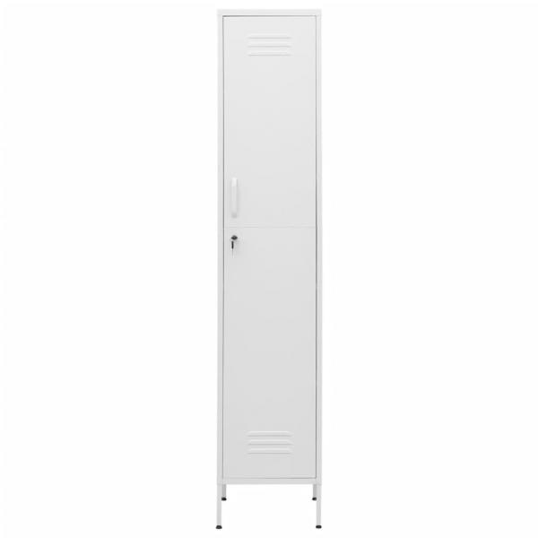 Schließfachschrank Weiß 35x46x180 cm Stahl 