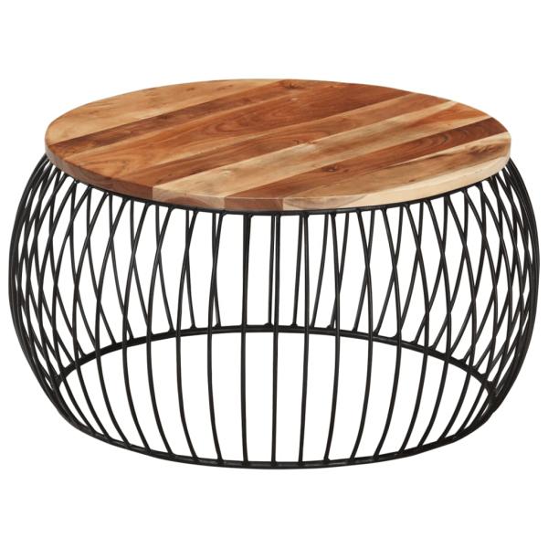 Couchtisch Ø68 cm Massivholz Akazie
