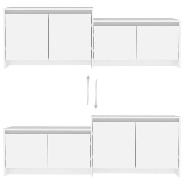 TV-Schrank Weiß 146,5x35x50 cm Holzwerkstoff