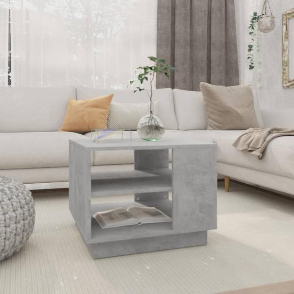 ARDEBO.de - Couchtisch Betongrau 55x55x43 cm Holzwerkstoff