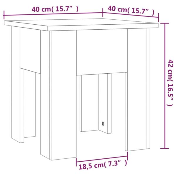 ARDEBO.de - Couchtisch Braun Eichen-Optik 40x40x42 cm Holzwerkstoff