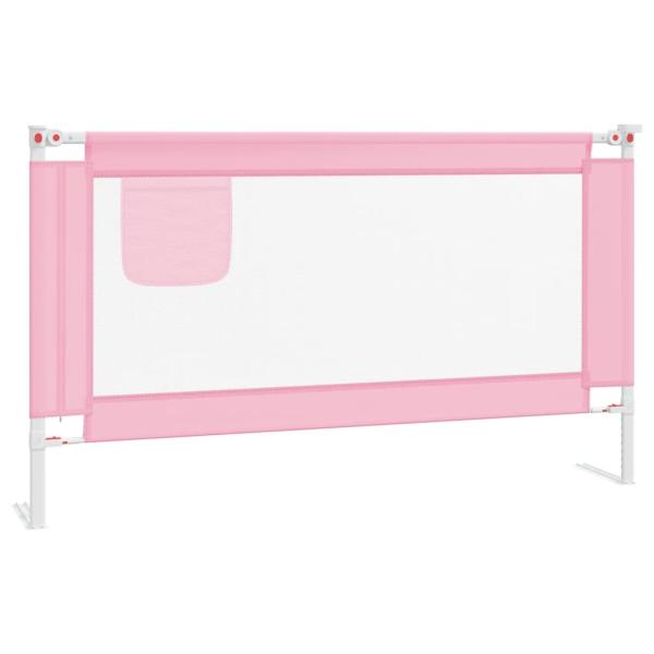Kleinkind-Bettschutzgitter Rosa 140x25 cm Stoff