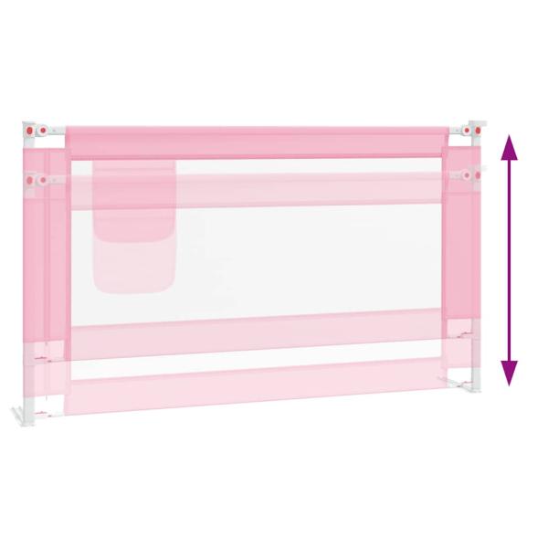 Kleinkind-Bettschutzgitter Rosa 140x25 cm Stoff