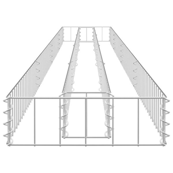  Gabionen-Hochbeet Verzinkter Stahl 360x30x10 cm