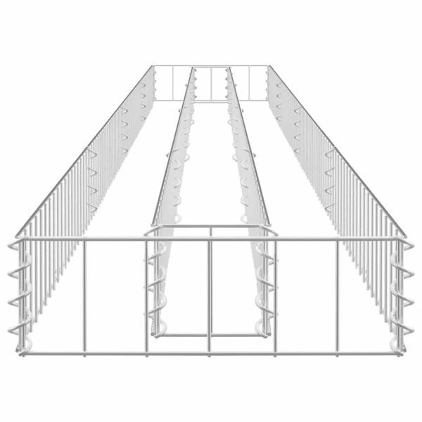  Gabionen-Hochbeet Verzinkter Stahl 360x30x10 cm