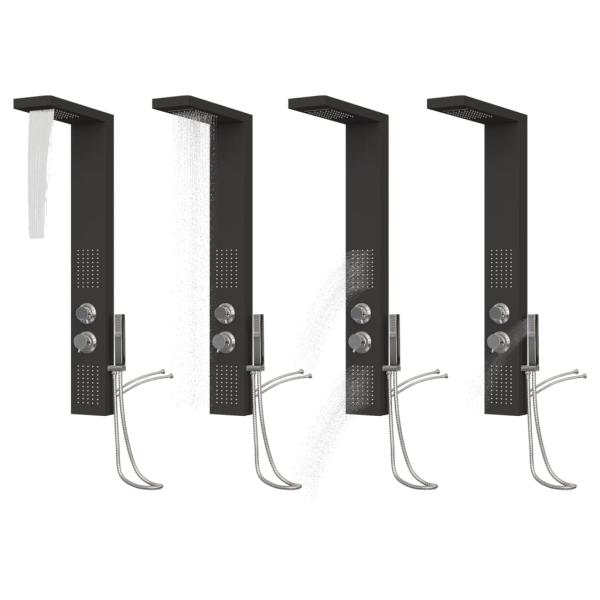 Duschpaneel-System Aluminium Schwarz