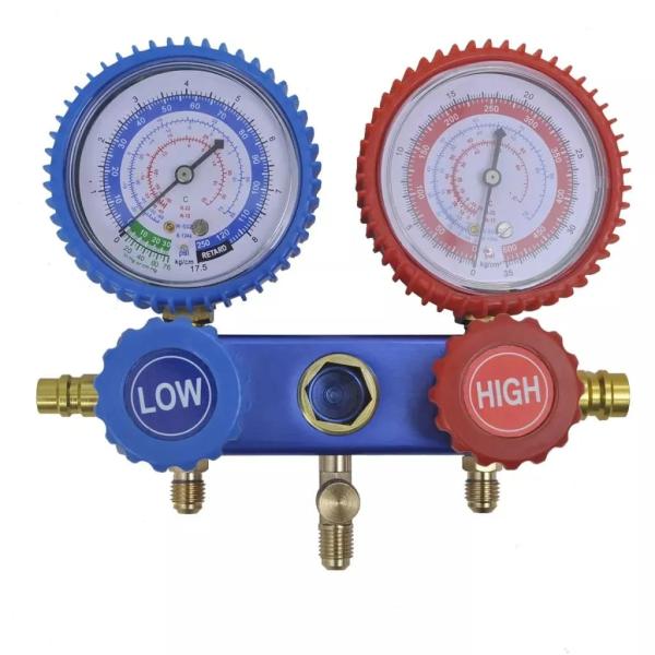 Vakuumpumpe 50 L/min 2-Wege-Verteiler-Manometer Klimaanlagen