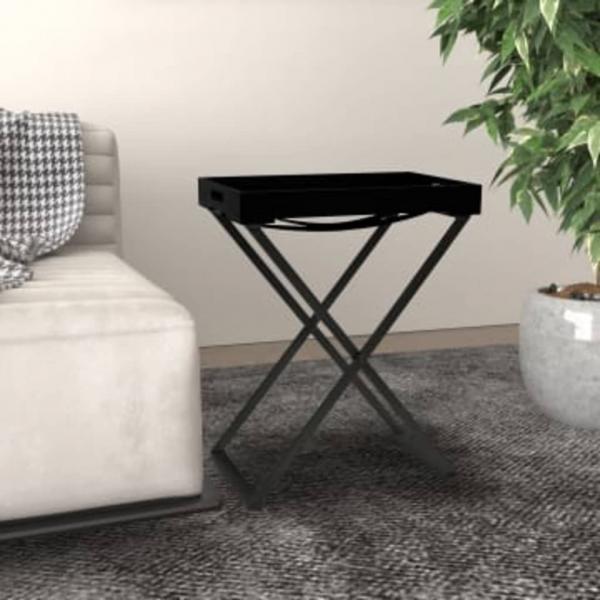 ARDEBO.de - Klapptisch Schwarz 48x34x61 cm MDF