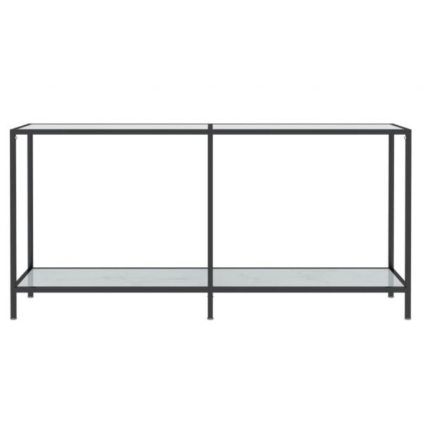 Konsolentisch Weiß 160x35x75,5 cm cm Hartglas