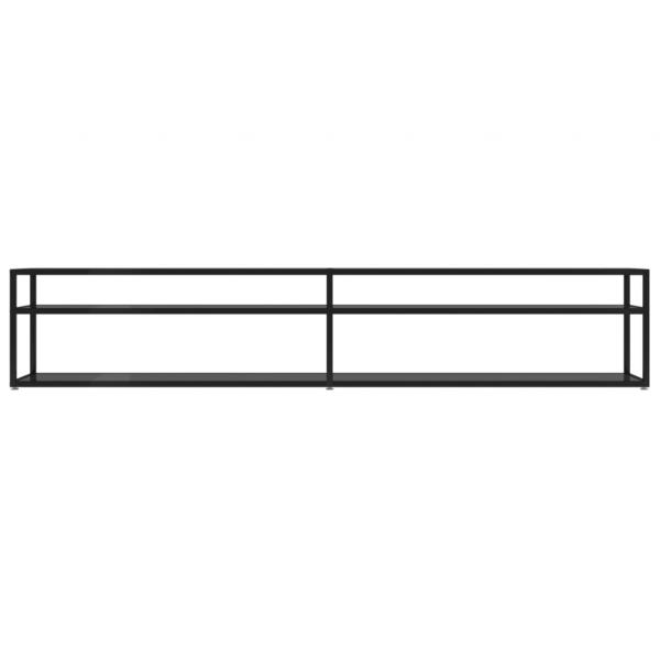 TV-Schrank Schwarz 220x40x40,5 cm Hartglas