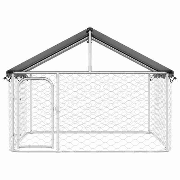 Outdoor-Hundezwinger mit Dach 200x200x150 cm