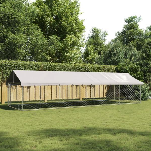 ARDEBO.de - Outdoor-Hundezwinger mit Dach 600x200x150 cm