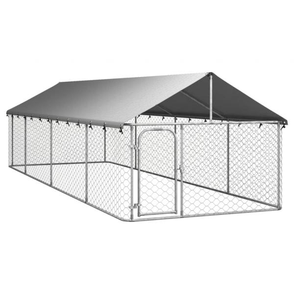 Outdoor-Hundezwinger mit Dach 600x200x150 cm