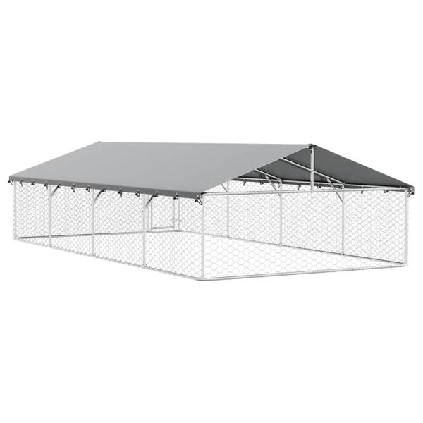 Outdoor-Hundezwinger mit Dach 600x300x150 cm