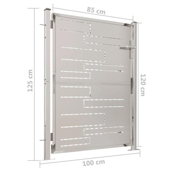 Gartentor 100x125 cm Edelstahl