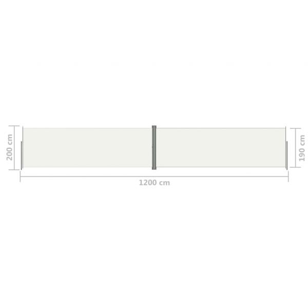 Seitenmarkise Ausziehbar Creme 200x1200 cm