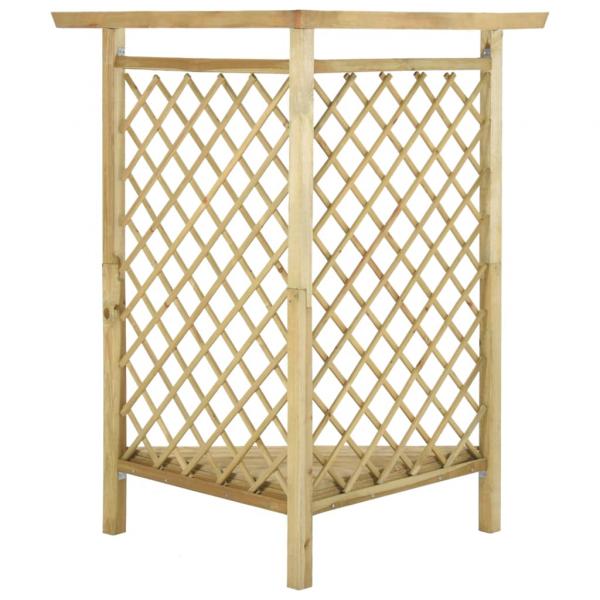Eckpergola mit Bank 166x81x174 cm Kiefernholz Imprägniert  