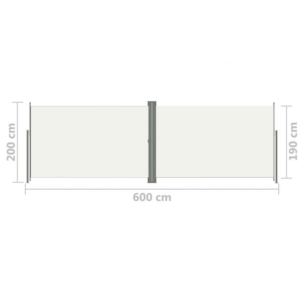 Seitenmarkise Ausziehbar Creme 200x600 cm