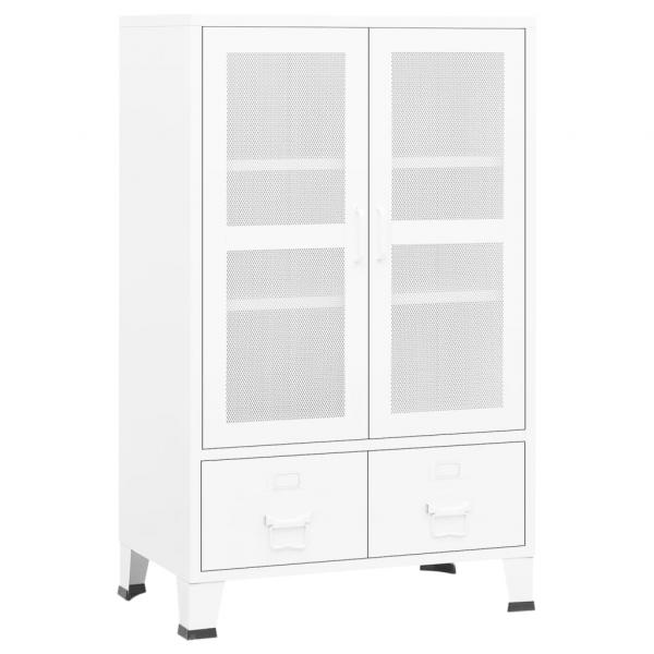 Lagerschrank Industrial Weiß 70x40x115 cm Metall