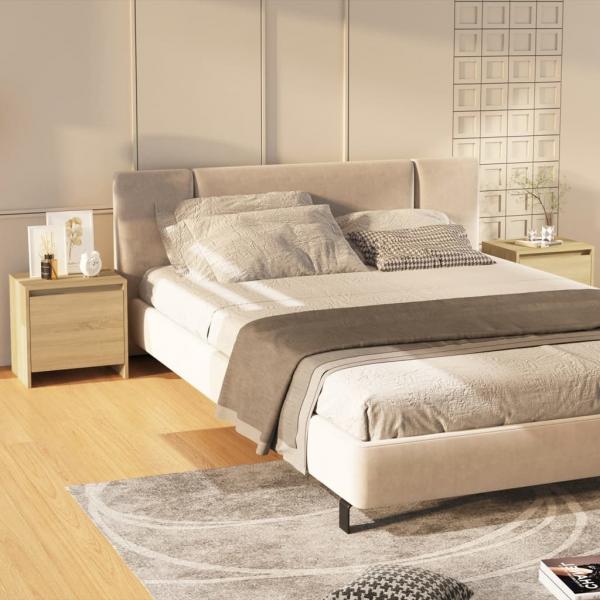 ARDEBO.de - Nachttische 2 Stk. Sonoma-Eiche 45x34x44,5 cm Holzwerkstoff
