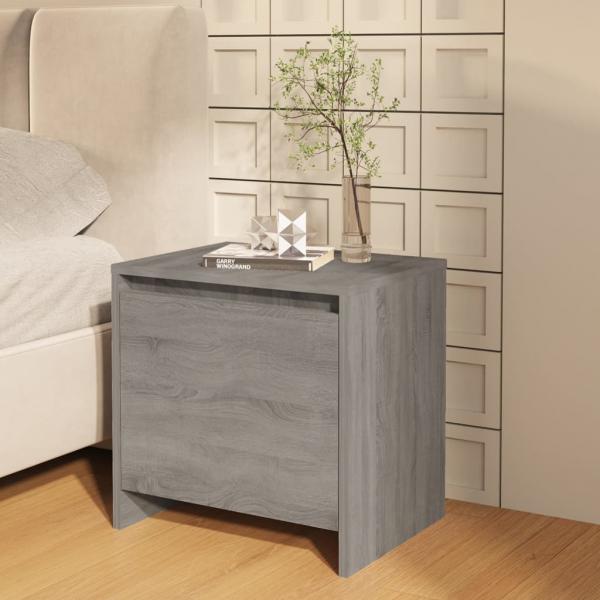 ARDEBO.de - Nachttisch Grau Sonoma 45x34x44,5 cm Holzwerkstoff