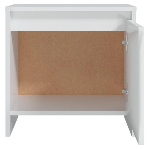 Nachttische 2 Stk. Hochglanz-Weiß 45x34x44,5 cm Holzwerkstoff