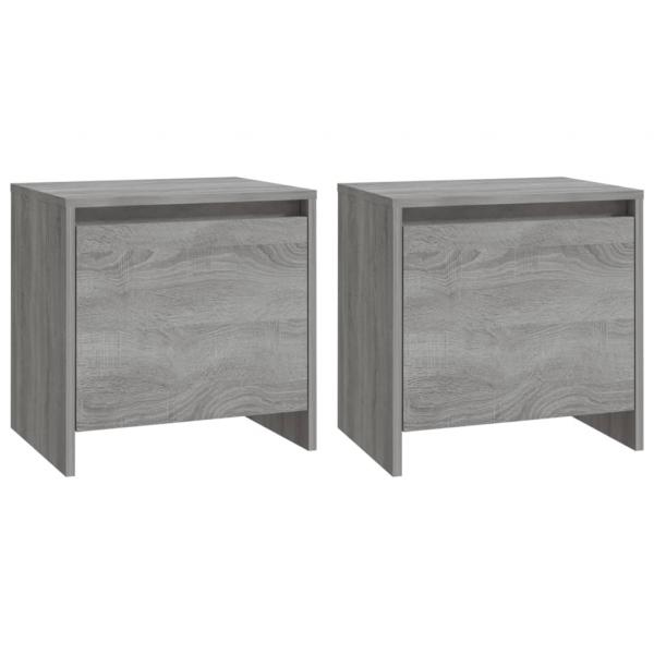Nachttische 2 Stk. Grau Sonoma 45x34x44,5cm Holzwerkstoff