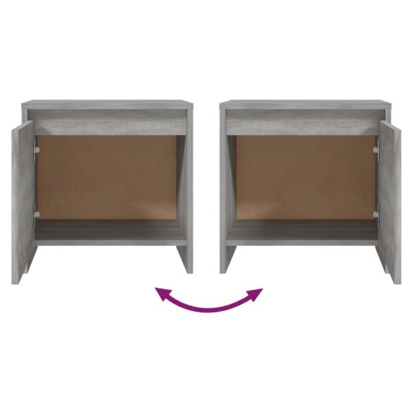 Nachttische 2 Stk. Grau Sonoma 45x34x44,5cm Holzwerkstoff