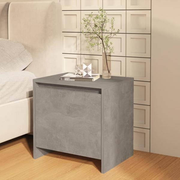 ARDEBO.de - Nachttisch Betongrau 45x34x44,5 cm Holzwerkstoff