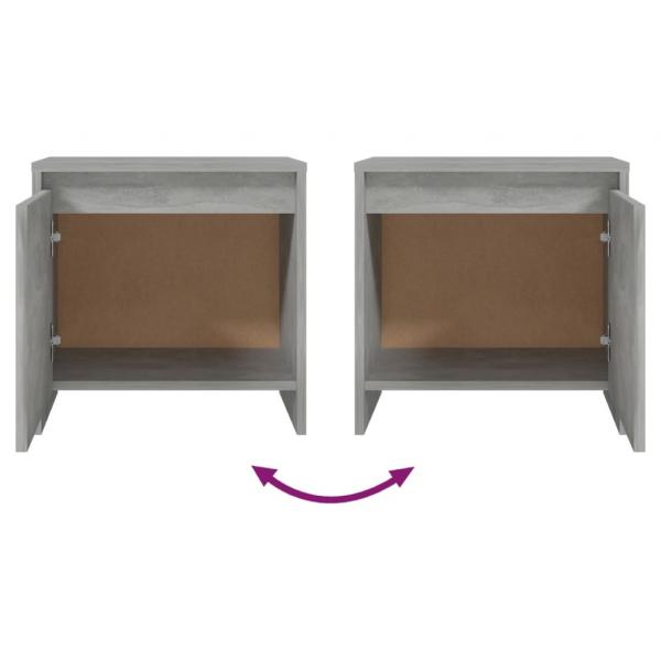 Nachttisch Betongrau 45x34x44,5 cm Holzwerkstoff
