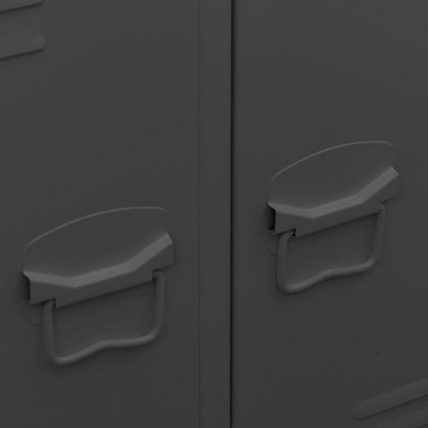 Kleiderschrank Industrie-Stil Anthrazit 67x35x107 cm Stahl