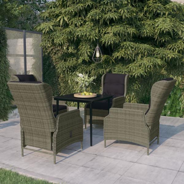 ARDEBO.de - 5-tlg. Garten-Essgruppe Braun