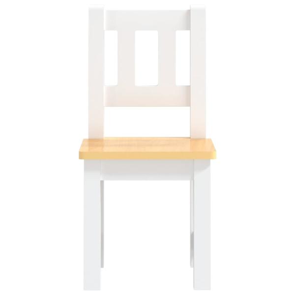 3-tlg. Kinder-Sitzgruppe Weiß und Beige MDF