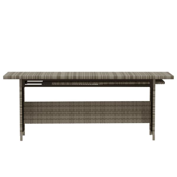 7-tlg. Garten-Lounge-Set mit Kissen Poly Rattan Grau