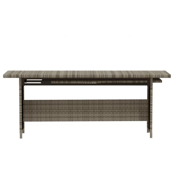 7-tlg. Garten-Lounge-Set mit Kissen Poly Rattan Grau