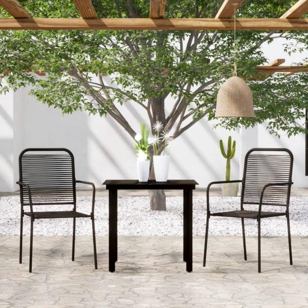 ARDEBO.de - 3-tlg. Garten-Essgruppe Schwarz