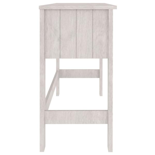 Schreibtisch HAMAR Weiß 110x40x75 cm Massivholz Kiefer