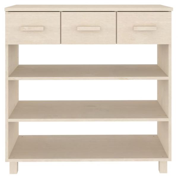 Konsolentisch HAMAR Honigbraun 90x35x90 cm Massivholz Kiefer