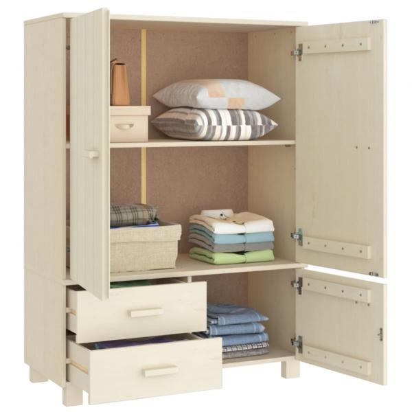 ARDEBO.de - Kleiderschrank HAMAR Honigbraun 99x45x137 cm Massivholz Kiefer