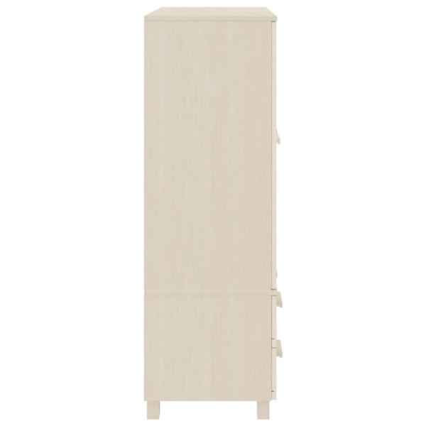 Kleiderschrank HAMAR Honigbraun 99x45x137 cm Massivholz Kiefer