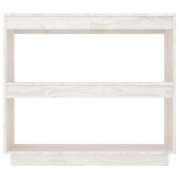 Bücherregal Weiß 80x35x71 cm Massivholz Kiefer