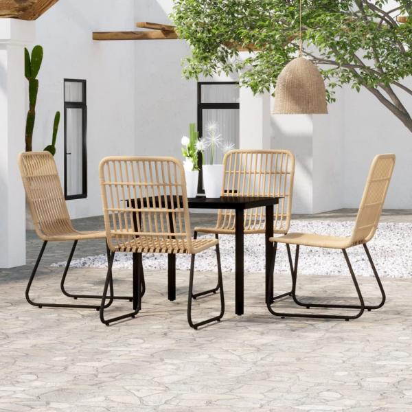 ARDEBO.de - 5-tlg. Garten-Essgruppe Eichen-Optik